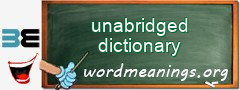 WordMeaning blackboard for unabridged dictionary
